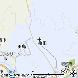 愛知県豊田市近岡町亀田周辺の地図