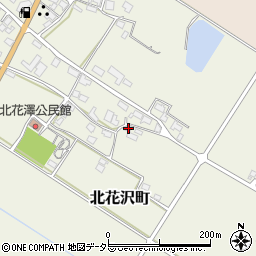 滋賀県東近江市北花沢町557周辺の地図