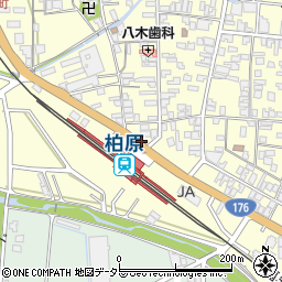 柏原駅周辺の地図
