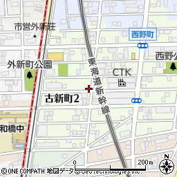 愛知県名古屋市熱田区古新町周辺の地図