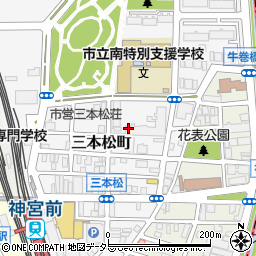 愛知県名古屋市熱田区三本松町周辺の地図