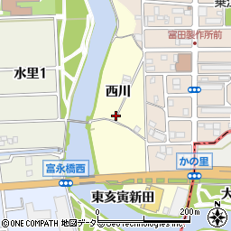 愛知県名古屋市中川区富田町大字包里西川周辺の地図
