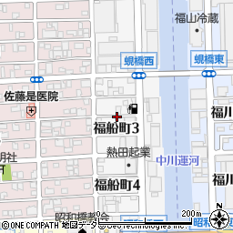 愛知県名古屋市中川区福船町3丁目周辺の地図