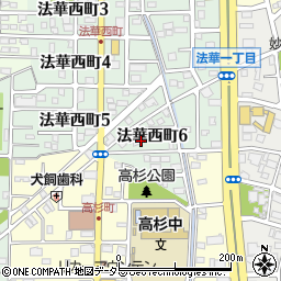 愛知県名古屋市中川区法華西町6丁目周辺の地図