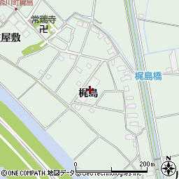 愛知県愛西市森川町（梶島）周辺の地図