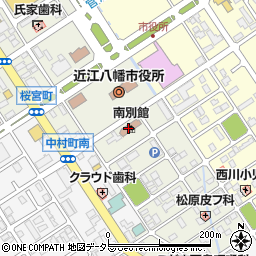 近江八幡市役所　水道事業所・上下水道課・業務グループ周辺の地図