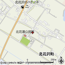 滋賀県東近江市北花沢町594-1周辺の地図