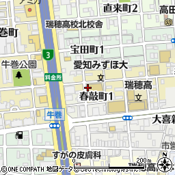 愛知県名古屋市瑞穂区春敲町1丁目周辺の地図