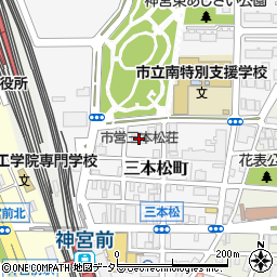 市営三本松荘周辺の地図