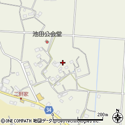 千葉県鴨川市池田周辺の地図