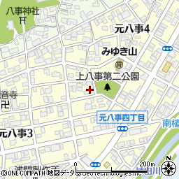 愛知県名古屋市天白区元八事4丁目周辺の地図