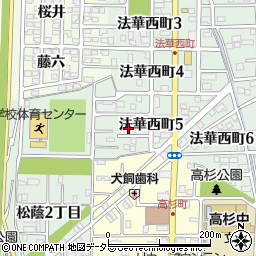 愛知県名古屋市中川区法華西町5丁目27周辺の地図