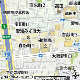 愛知県名古屋市瑞穂区春敲町2丁目周辺の地図