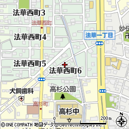 愛知県名古屋市中川区法華西町6丁目14周辺の地図