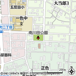 南川田公園周辺の地図