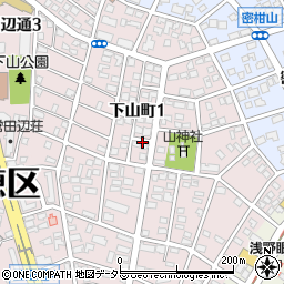 愛知県名古屋市瑞穂区下山町1丁目周辺の地図
