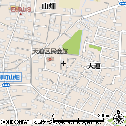愛知県豊田市四郷町（天道）周辺の地図