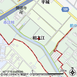 愛知県愛西市西條町（相之江）周辺の地図