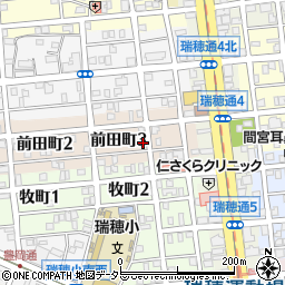 愛知県名古屋市瑞穂区前田町3丁目33周辺の地図