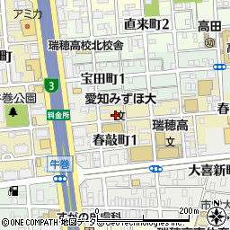 愛知県名古屋市瑞穂区春敲町1丁目8周辺の地図
