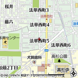 愛知県名古屋市中川区法華西町5丁目周辺の地図