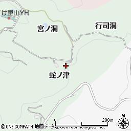 愛知県豊田市椿立町蛇ノ津周辺の地図