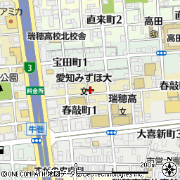愛知県名古屋市瑞穂区春敲町2丁目3周辺の地図