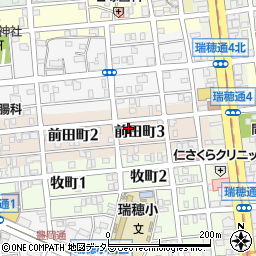 愛知県名古屋市瑞穂区前田町3丁目25周辺の地図