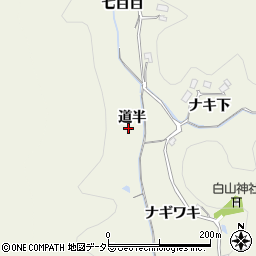 愛知県豊田市千鳥町道半周辺の地図