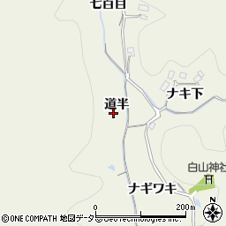 愛知県豊田市千鳥町（道半）周辺の地図