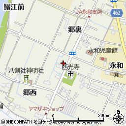 愛知県愛西市鰯江町周辺の地図