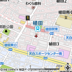 名鉄協商植田駅前駐車場周辺の地図