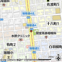 愛知県名古屋市瑞穂区瑞穂通4丁目周辺の地図