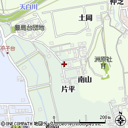 愛知県日進市藤枝町片平周辺の地図