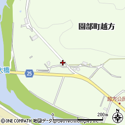 京都府南丹市園部町越方ヒヅミ周辺の地図