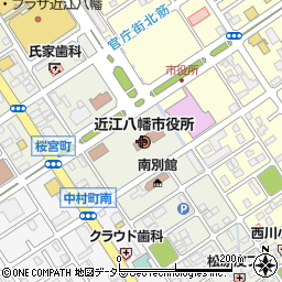 近江八幡市役所総務部　税務課固定資産税グループ周辺の地図
