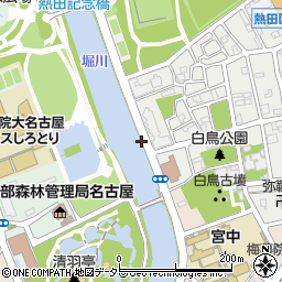 愛知県名古屋市熱田区熱田西町白鳥周辺の地図