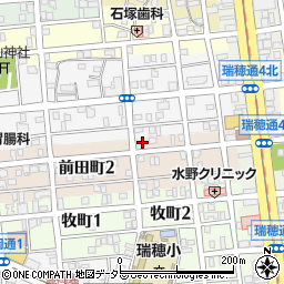 愛知県名古屋市瑞穂区前田町3丁目2周辺の地図