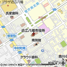近江八幡市役所子ども健康部　幼児課・指導グループ周辺の地図
