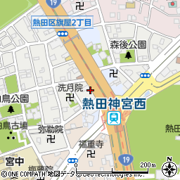 名鉄協商神宮西駅前駐車場周辺の地図