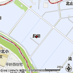 愛知県日進市赤池町長田周辺の地図
