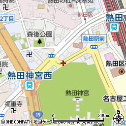 熱田駅西周辺の地図