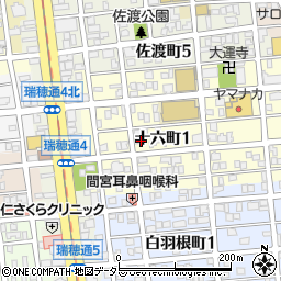 愛知県名古屋市瑞穂区十六町1丁目75周辺の地図