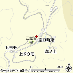 愛知県豊田市室口町ヒヨモ周辺の地図