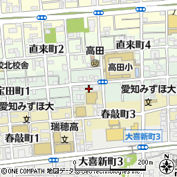 愛知県名古屋市瑞穂区宝田町3丁目周辺の地図