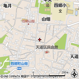 愛知県豊田市四郷町山畑112周辺の地図