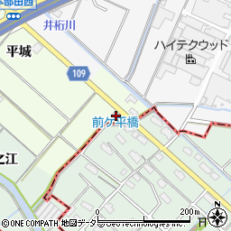 愛知県愛西市東條町平城62周辺の地図
