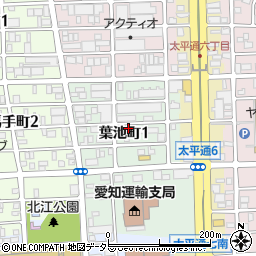 愛知県名古屋市中川区葉池町1丁目周辺の地図