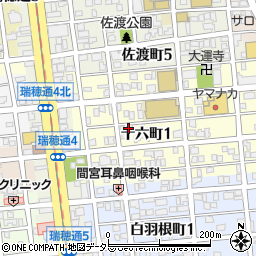 愛知県名古屋市瑞穂区十六町1丁目周辺の地図