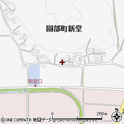京都府南丹市園部町新堂岡田周辺の地図